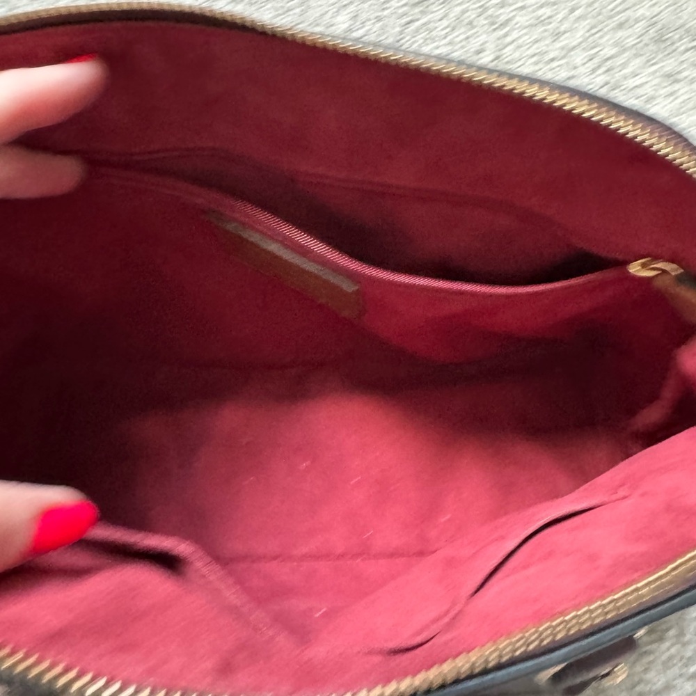 EUC Coach Sierra Satchel Oxblood Signature Debossed Patent Leather Burgundy - Picture 12 of 13